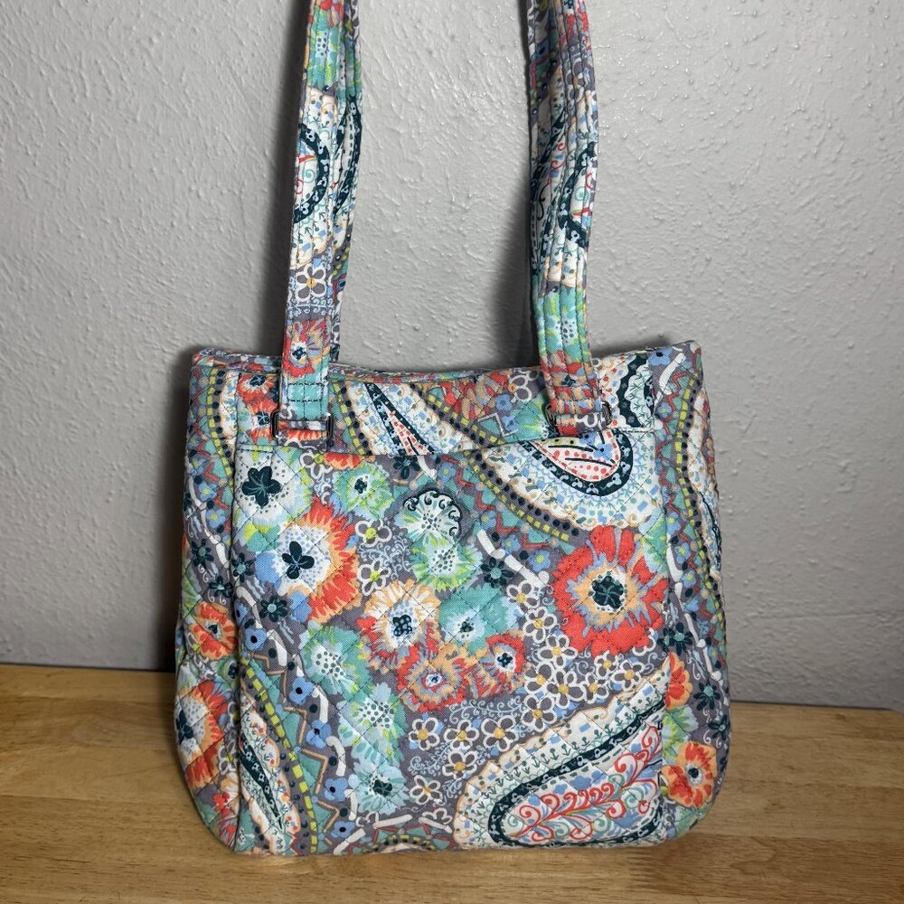Vera Bradley Multi-Compartment Shoulder Bag in Citrus Paisley - Picture 2 of 11